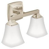 Brushed Gold Two Globe Bath Light