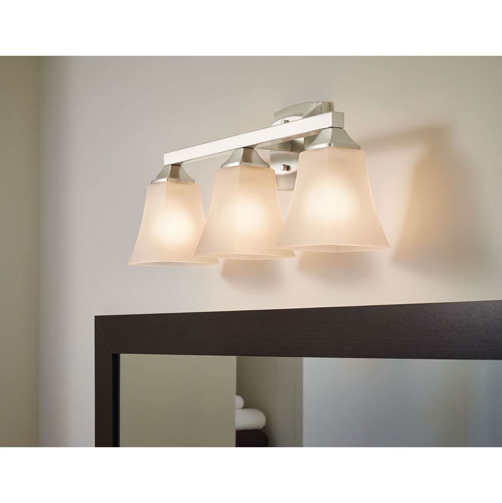 Brushed Gold Three Globe Bath Light