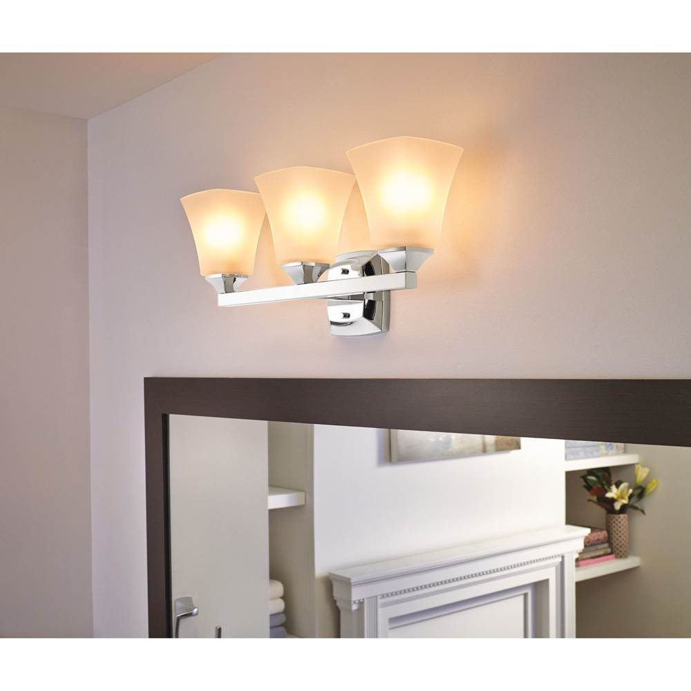 Brushed Gold Three Globe Bath Light
