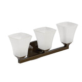 Brushed Gold Three Globe Bath Light