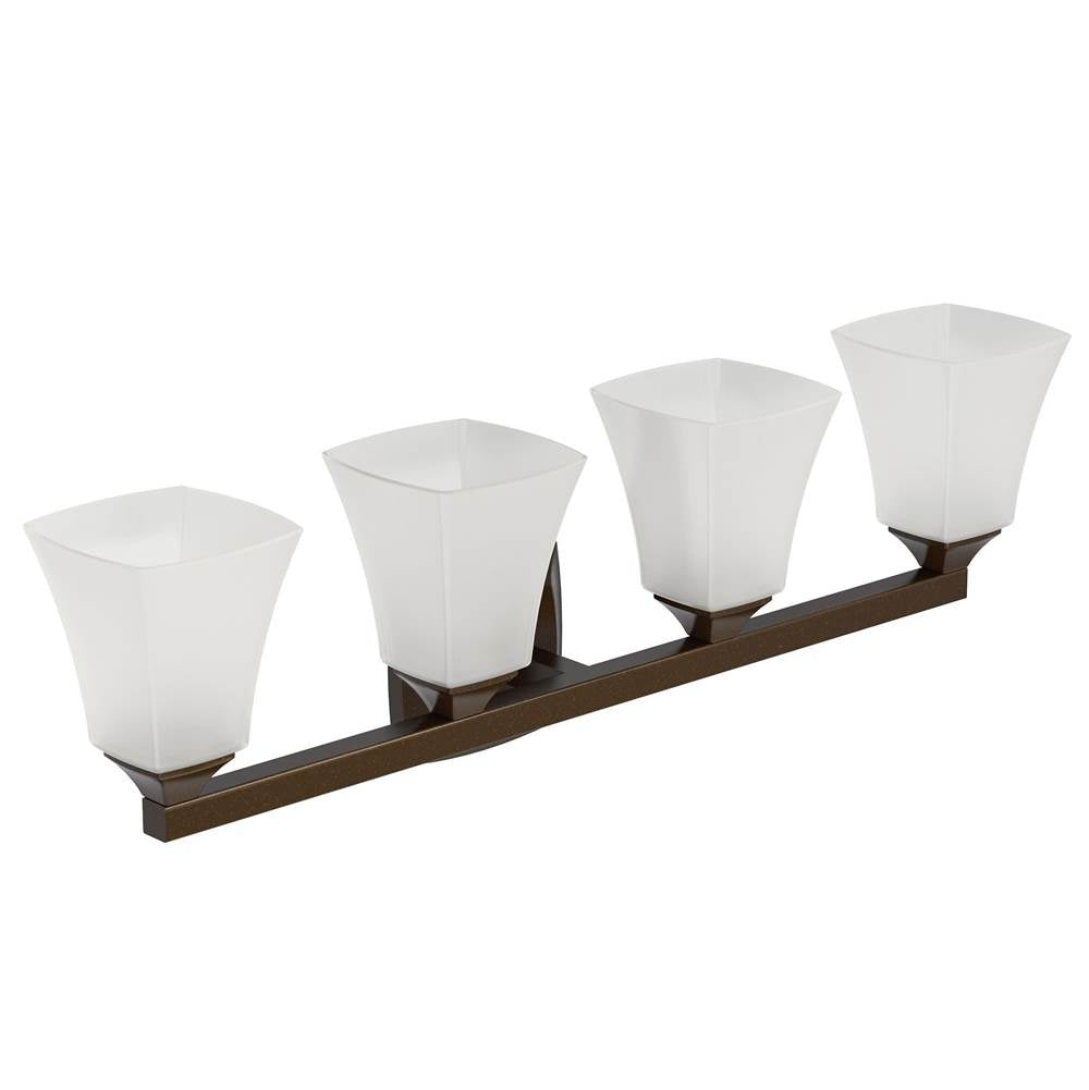 Brushed Gold Four Globe Bath Light