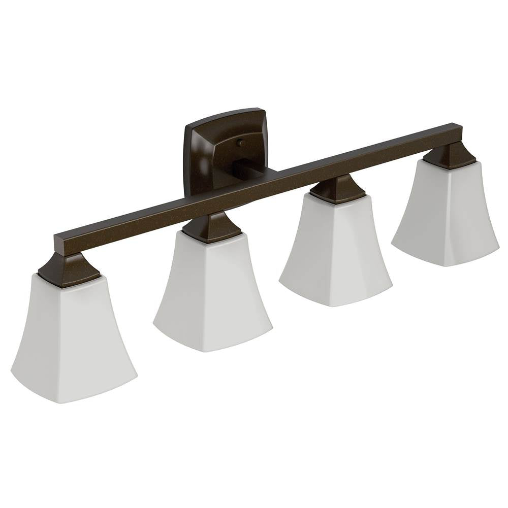 Brushed Gold Four Globe Bath Light