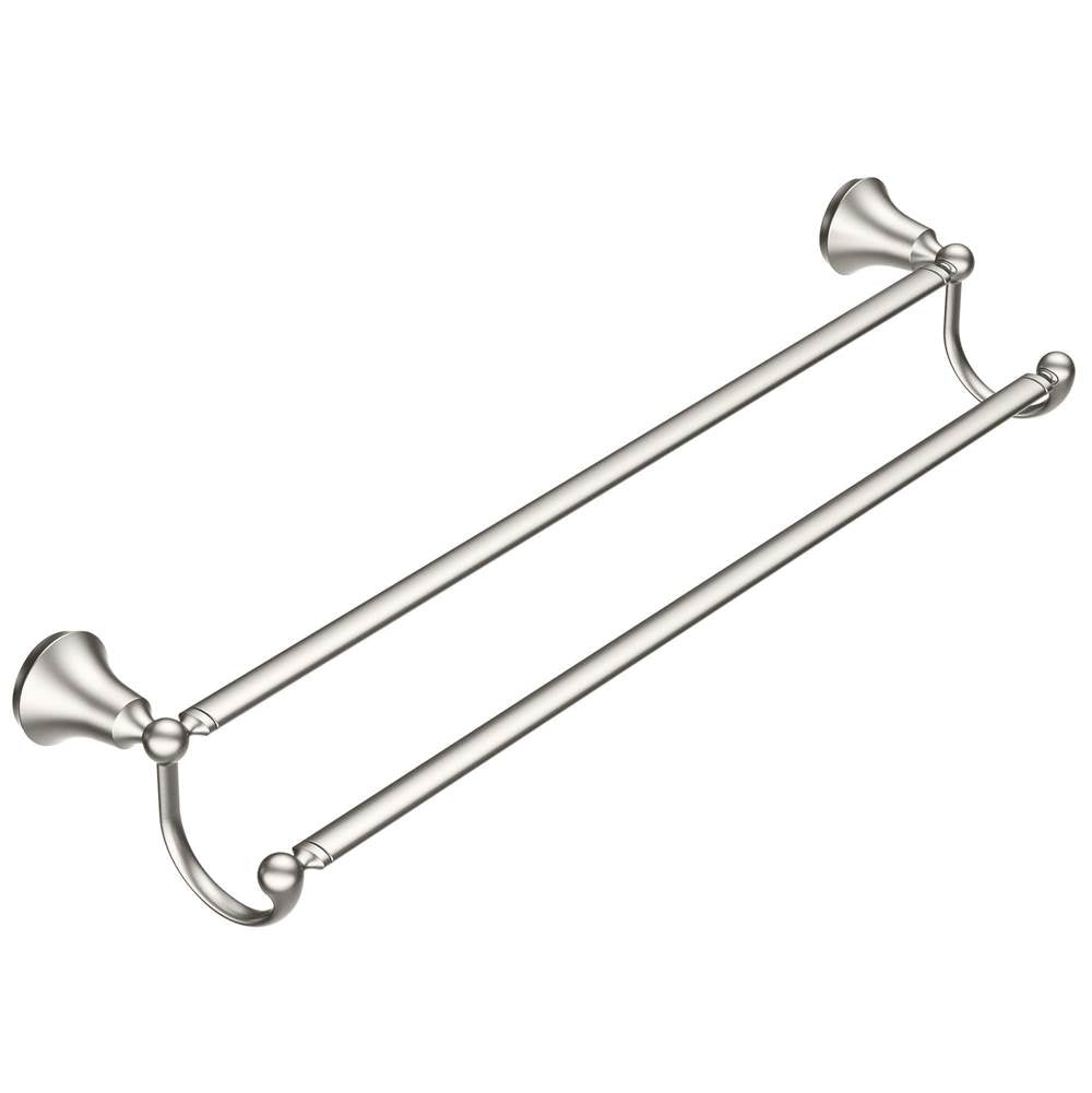 Brushed Nickel 24'' Double Towel Bar