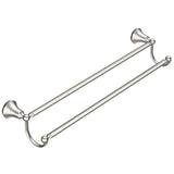 Brushed Nickel 24'' Double Towel Bar