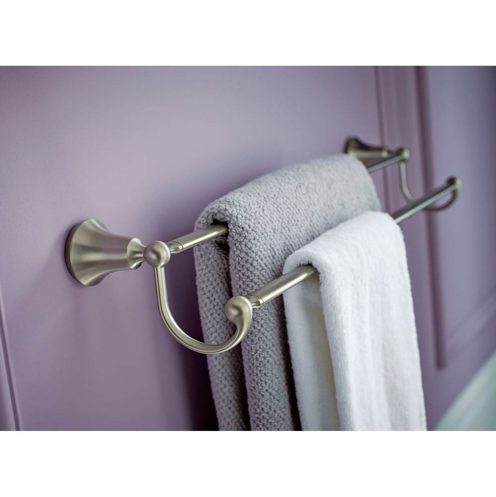 Brushed Nickel 24'' Double Towel Bar