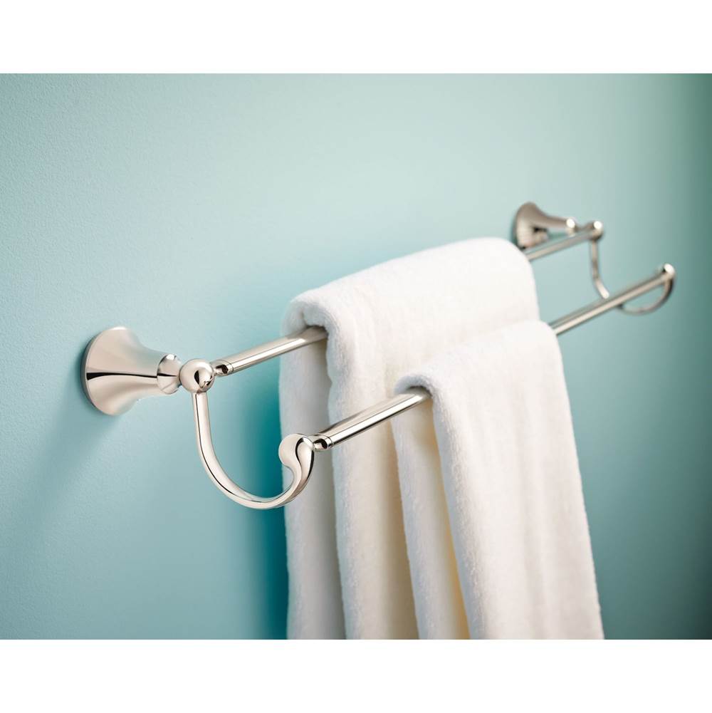 Brushed Nickel 24'' Double Towel Bar
