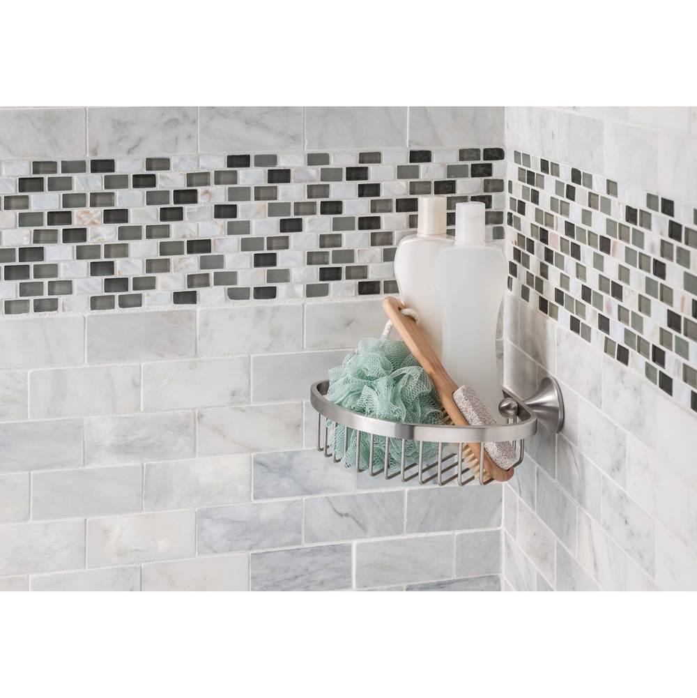 Brushed Nickel Shower Basket