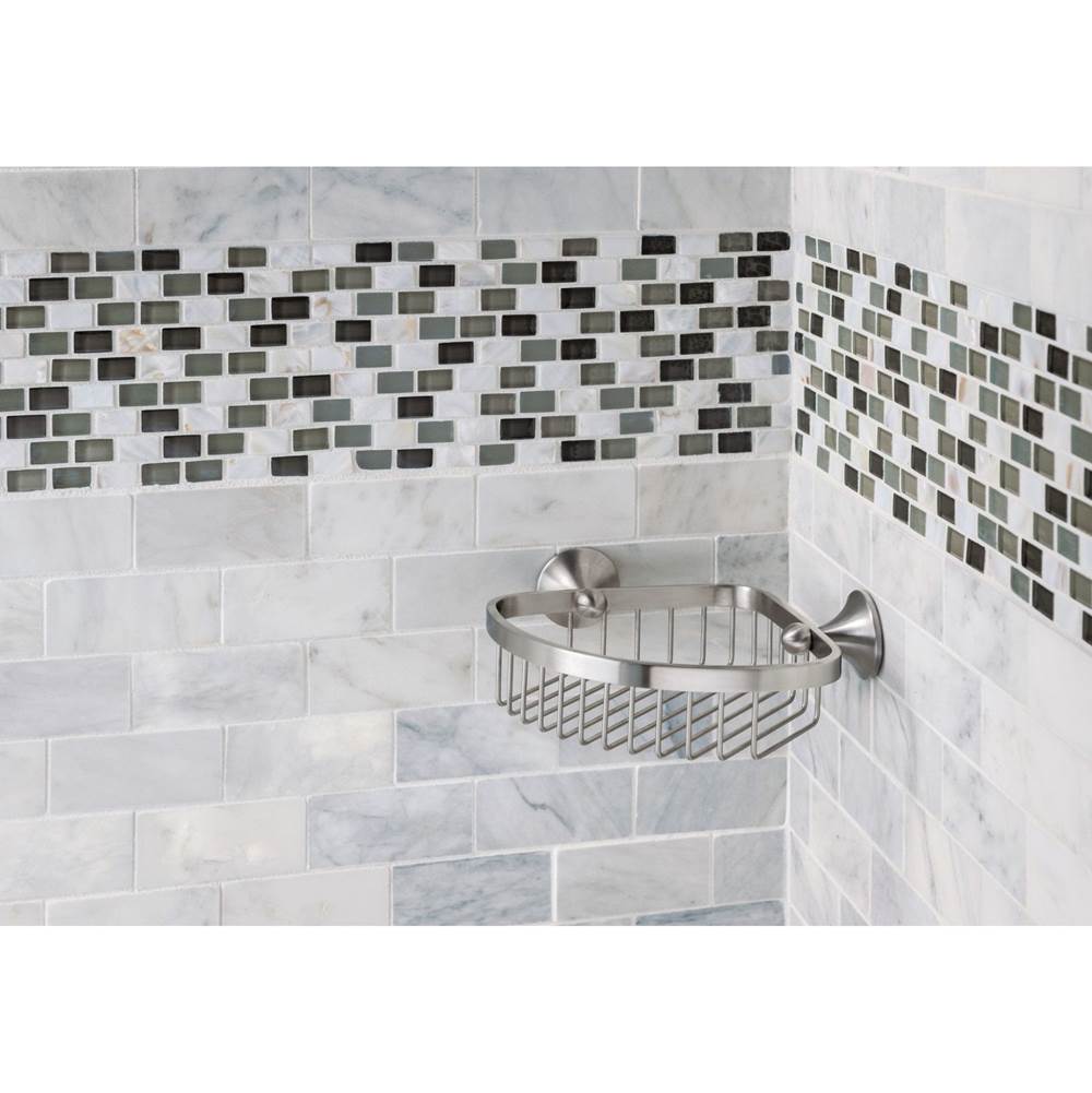 Brushed Nickel Shower Basket