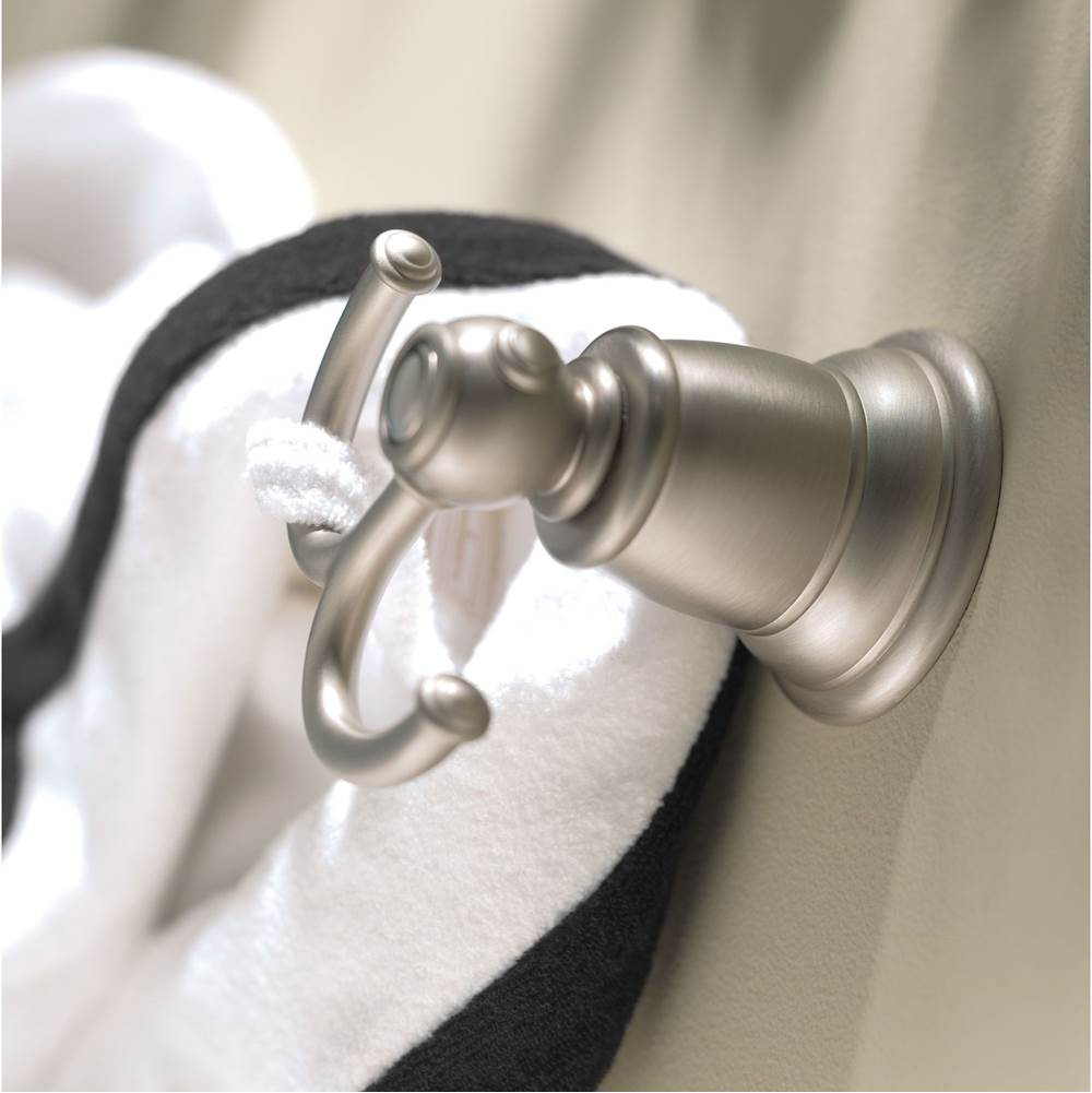 Brushed Nickel Double Robe Hook