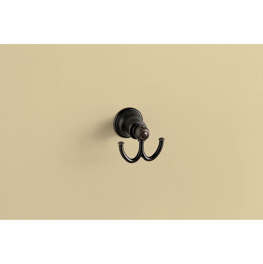 Brushed Nickel Double Robe Hook
