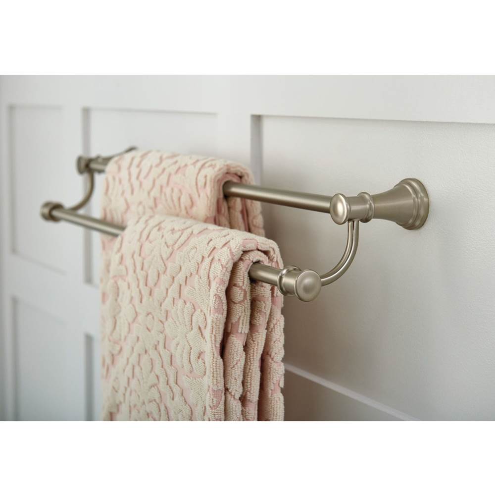 Brushed Nickel 24'' Double Towel Bar