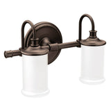 Matte Black Two Globe Bath Light