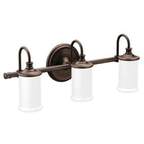 Matte Black Three Globe Bath Light
