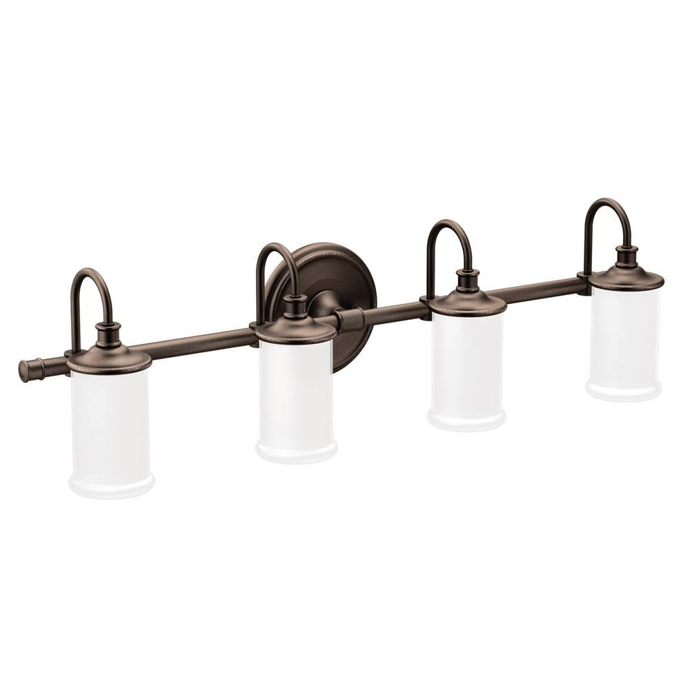 Matte Black Four Globe Bath Light