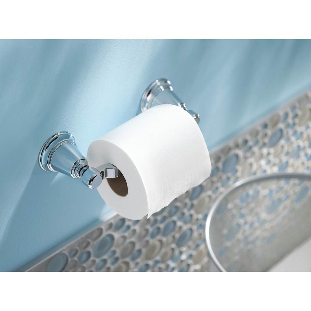 Rothbury Pivoting Double Post Toilet Paper Holder in Chrome