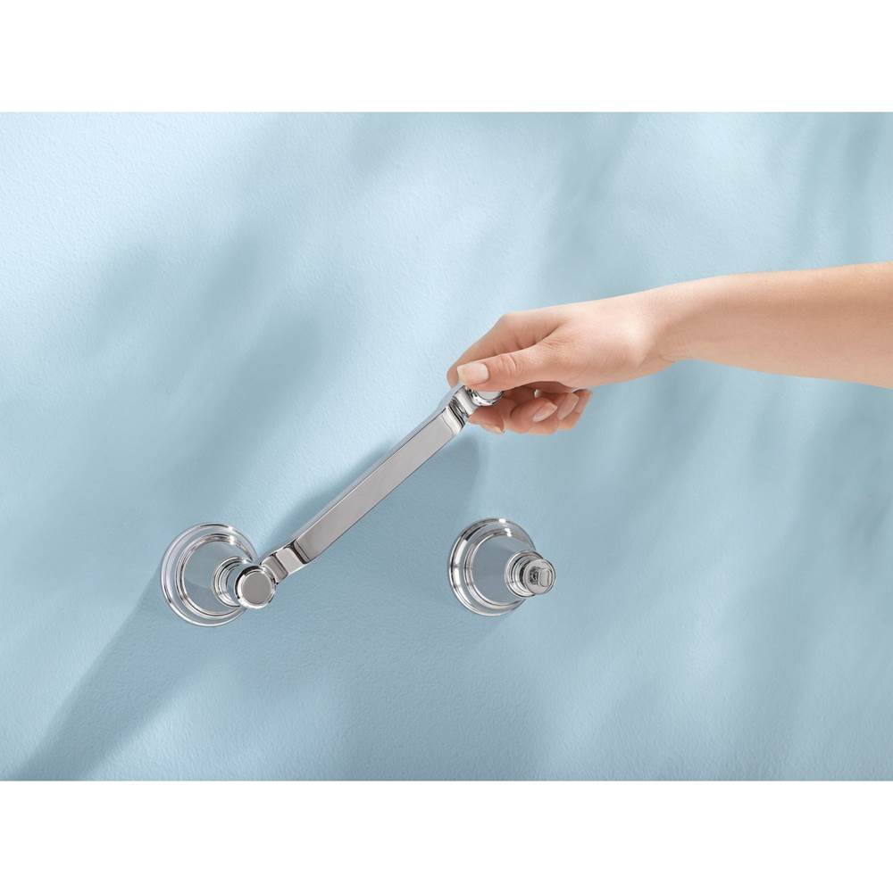 Rothbury Pivoting Double Post Toilet Paper Holder in Chrome