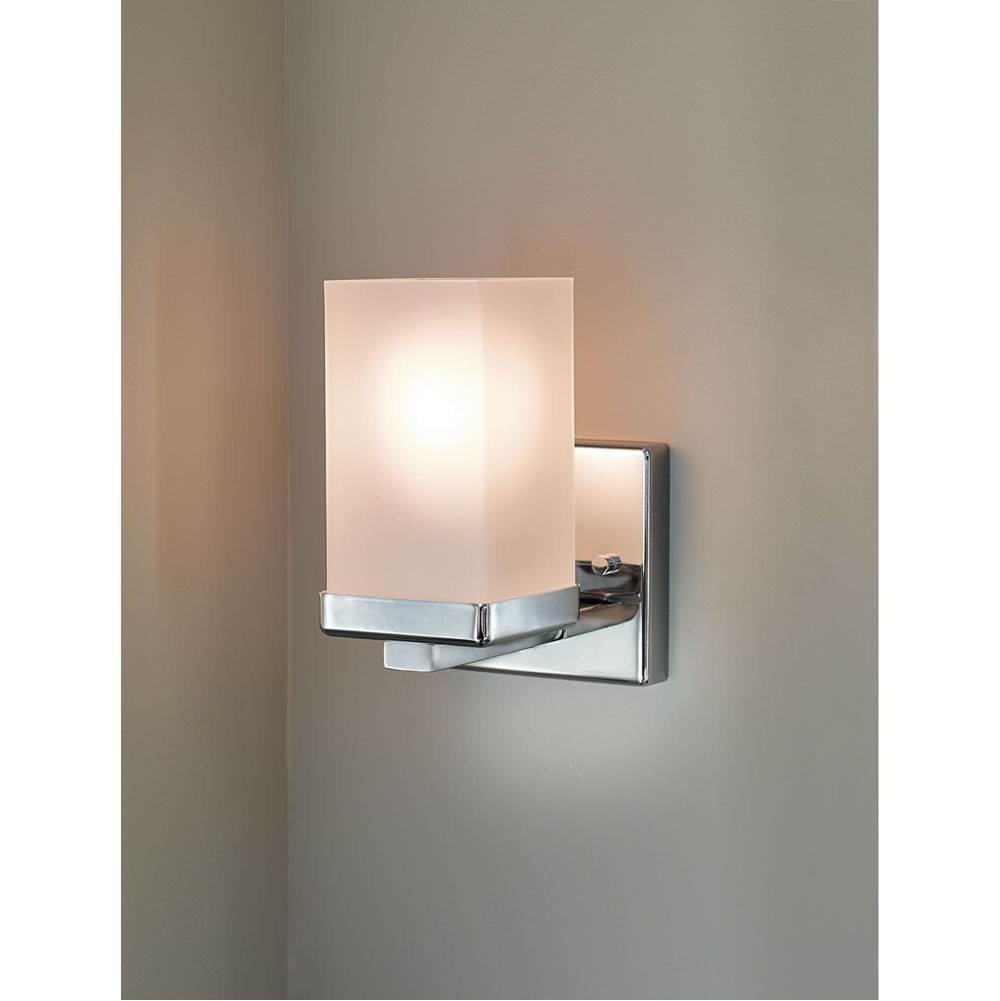 Brushed Nickel One Globe Bath Light