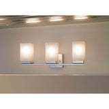 Brushed Nickel Three Globe Bath Light