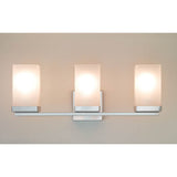 Brushed Nickel Three Globe Bath Light