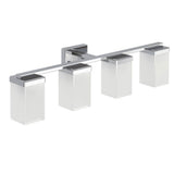 Brushed Nickel Four Globe Bath Light