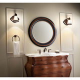 Waterhill 2-Light Dual-Mount Bath Bathroom Vanity Fixture with Frosted Glass, Brushed Nickel