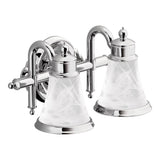 Waterhill 2-Light Dual-Mount Bath Bathroom Vanity Fixture with Frosted Glass, Brushed Nickel