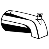 Moen - Diverter Spout, Slip Fit,Vandal-Resistant - Chrome
