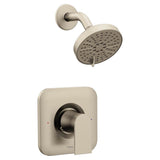 Moen - Genta LX Posi-Temp Pressure Balancing Eco-Performance Modern Shower Only Trim, Valve Required, Brushed Nickel - Brushed Nickel