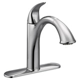 Moen - Camerist One-Handle Pullout Kitchen Faucet Featuring Power Clean and Reflex, Chrome - Chrome