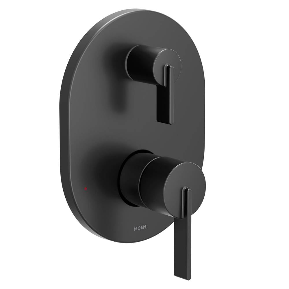 Moen - Cia M-CORE 3-Series 2-Handle Shower Trim with Integrated Transfer Valve in Matte Black (Valve Sold Separately) - Matte Black