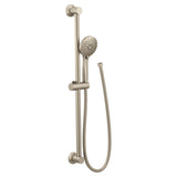 Moen - Eco-Performance 5-Function Handheld Shower with 30-Inch Slide Bar and 69-Inch Hose, Brushed Nickel - Brushed Nickel
