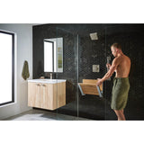 90 Degree Posi-Temp Single-Handle 1-Spray Shower Faucet Trim Kit in Chrome (Valve Sold Separately)