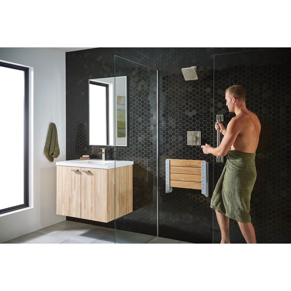 90 Degree Posi-Temp Single-Handle 1-Spray Shower Faucet Trim Kit in Chrome (Valve Sold Separately)