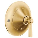 Moen - Flara 1-Handle Posi-Temp Valve Trim Kit in Brushed Gold (Valve Sold Separately) - Brushed Gold