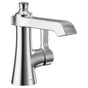 Moen - Flara One-Handle Single Hole Bathroom Faucet with Drain Assembly, Chrome - Chrome