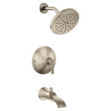 Moen - Doux Posi-Temp 1-Handle Tub and Shower Faucet Trim Kit in Brushed Nickel (Valve Sold Separately) - Brushed Nickel