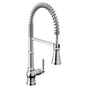 Moen - Paterson One Handle Pre-Rinse Spring Pulldown Kitchen Faucet with Power Boost, Chrome - Chrome