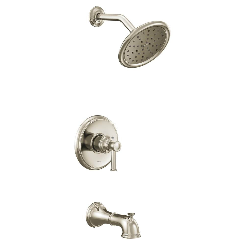 Moen - Belfied M-CORE 2-Series Eco Performance 1-Handle Tub and Shower Trim Kit in Polished Nickel (Valve Sold Separately) - Polished Nickel