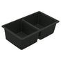 Moen - 33-Inch Wide x 9.5-Inch Deep Undermount Granite Double Bowl Kitchen Sink, Black - Black