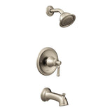 Moen - Dartmoor Posi-Temp Single-Handle Wall-Mount Faucet Trim Kit in Spot Resist Brushed Nickel (Valve Sold Separately) - Brushed Nickel