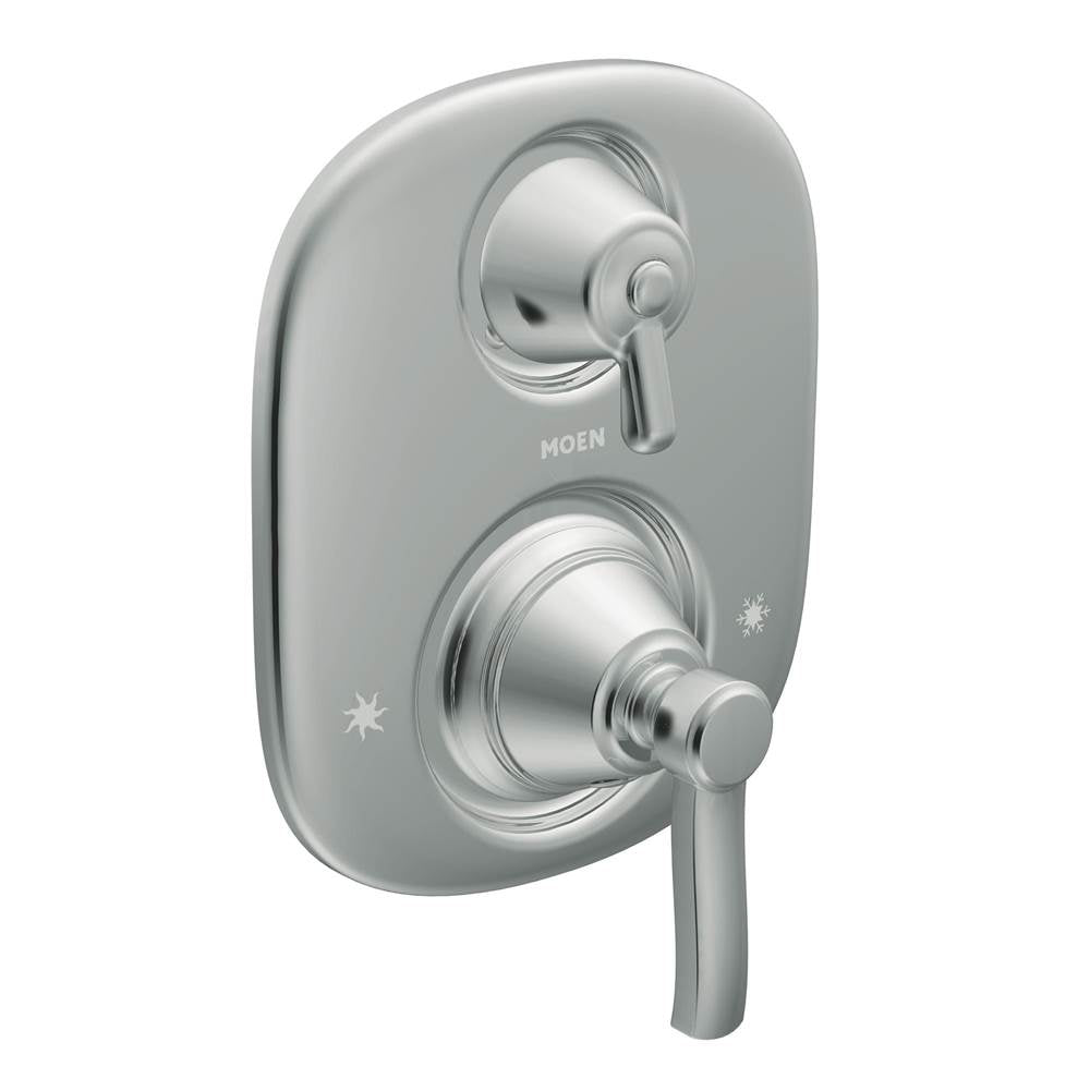 Moen - Rothbury Moentrol Shower Valve with 3-Function Integrated Diverter Valve Trim, Valve Required, Chrome - Chrome