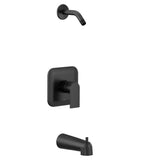 Moen - Genta M-CORE 2-Series 1-Handle Tub and Shower Trim Kit in Matte Black (Valve Sold Separately) - Matte Black
