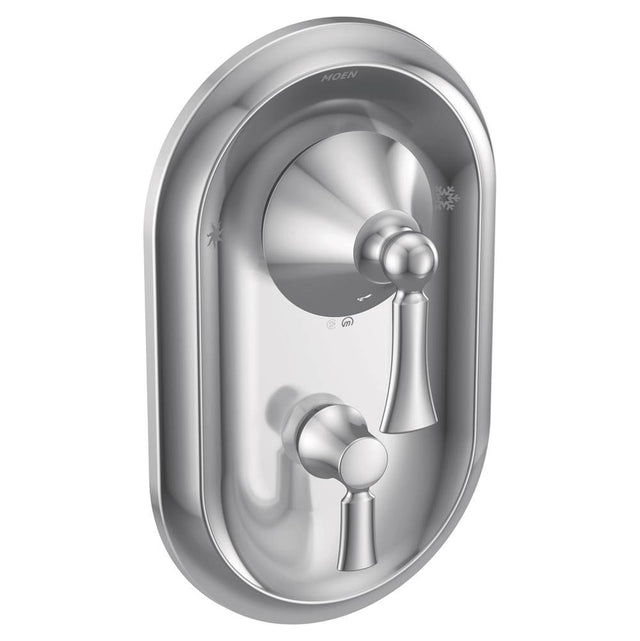 Moen - Wynford Posi-Temp with Built-in 3-Function Transfer Valve Trim Kit, Valve Required, Chrome - Chrome