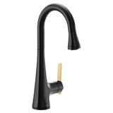 Moen - Sinema Single-Handle Pull-Down Sprayer Bar Faucet Featuring Reflex and 2-Handle Options in Matte Black - Matte Black