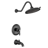 Moen - Weymouth M-CORE 2-Series Eco Performance 1-Handle Tub and Shower Trim Kit in Matte Black (Valve Sold Separately) - Matte Black