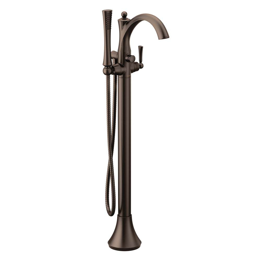 Moen - Wynford One-Handle Freestanding Floor Mount Tub Filler with Handshower, Includes Interchangeable Handle, Oil Rubbed Bronze - Oil Rubbed Bronze