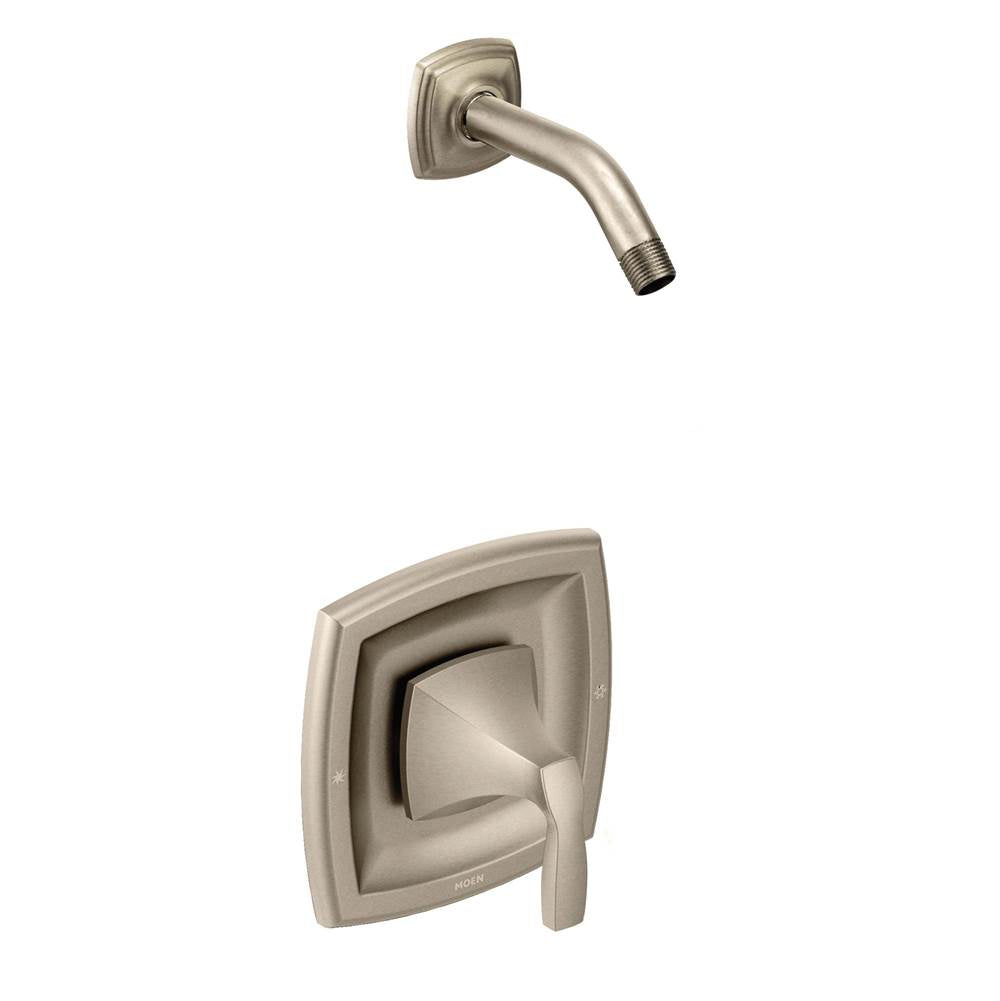 Moen - Voss Posi-Temp Tub Shower Valve Trim without Showerhead,Valve Required, Brushed Nickel - Brushed Nickel