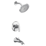 Moen - Doux M-CORE 2-Series Eco Performance 1-Handle Tub and Shower Trim Kit in Chrome (Valve Sold Separately) - Chrome