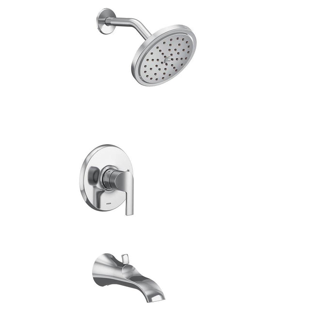 Moen - Doux M-CORE 2-Series Eco Performance 1-Handle Tub and Shower Trim Kit in Chrome (Valve Sold Separately) - Chrome
