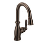 Moen - Brantford One-Handle High-Arc Pulldown Bar Faucet with Reflex and Power Clean, Oil Rubbed Bronze - Oil Rubbed Bronze